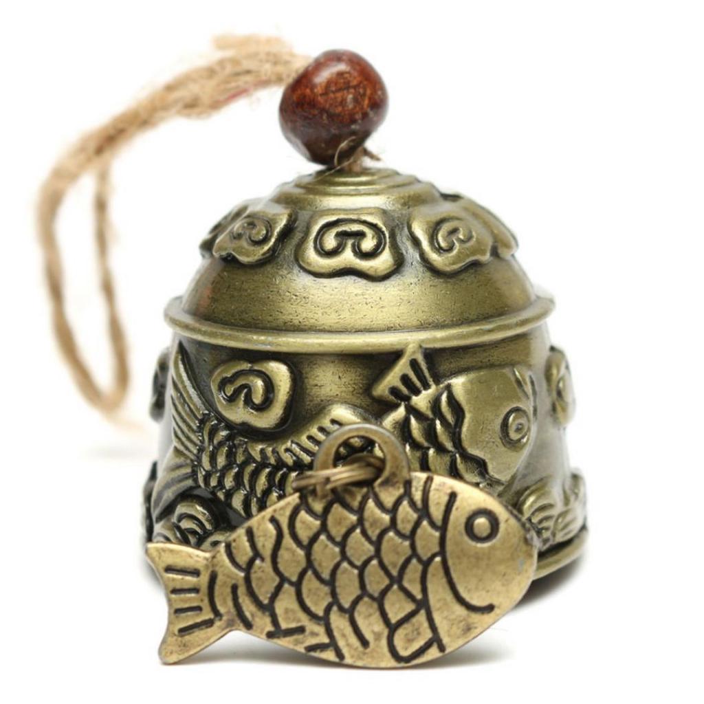 Chinese Dragon/Fish Feng Shui Bell Blessing Good Luck Fortune Hanging Wind Chime