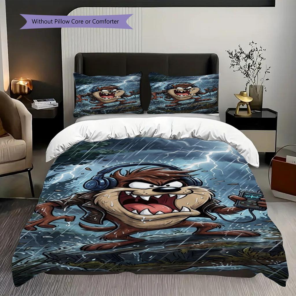 Taz'S Reckless Barber Shop Premium Clippers Sharp Blades Bedding 1 Duvet Cover 2 Pillowcase Without Core Soft And Comfortable