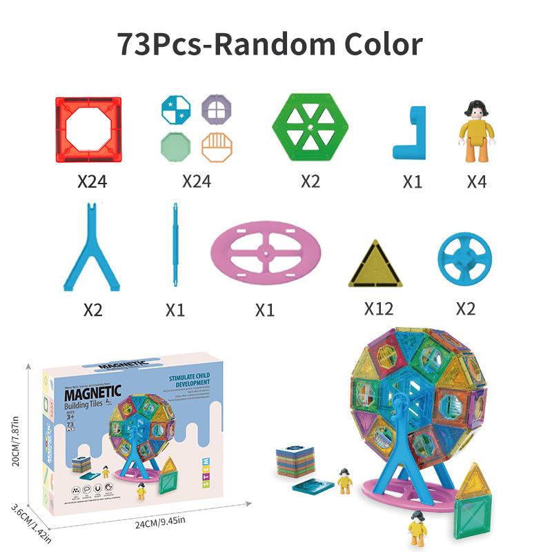 Children'S Early Education Toy Magnetic Piece Pipe Magnet Building Block Pure Magnetic Set Source Factory Puzzle