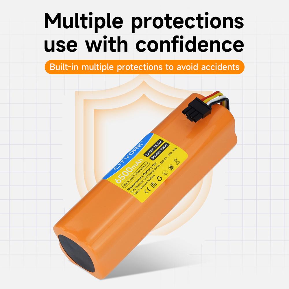 Новый сменный литий-ионный аккумулятор для робота-пылесоса емкостью 6500 мАч, 14,4 В для гибридной серии Eufy Robovac L70, 360 S9, X90, X95