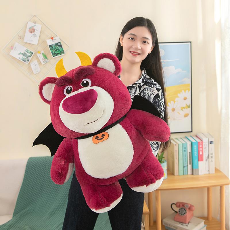 Демон Клубничный Медведь Плюшевая Игрушка Смешной Хэллоуин Плюшевый Мишка Большая Кукла Тряпичная Кукла