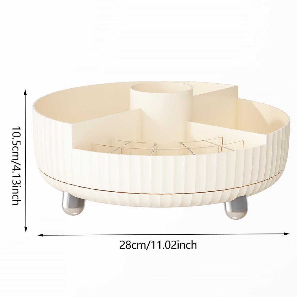 Вращающийся на 360° держатель для кистей для макияжа, настольный ящик для хранения, роскошный органайзер для макияжа, помады, контейнер для макияжа, органайзер для туалетного столика