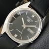 JAPAN VINTAGE SEIKO 5 AUTOMATIC 7019A MENS BLACK COLOR DIAL WATCH A701403-5 R206b-a701403