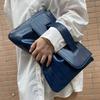 Модная Сумка для Хранения Сумка для Документов, Роскошный Женский Портфель с Рисунком под Крокодила, Большая Вместимость, Однотонная, Простая Женская Сумка-Клатч