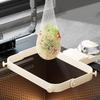Sink Strainer Rack Food Catcher Kitchen Foldable Suction Cup Strainer Waste Catching Basket  Disposable Garbage Mesh Bag