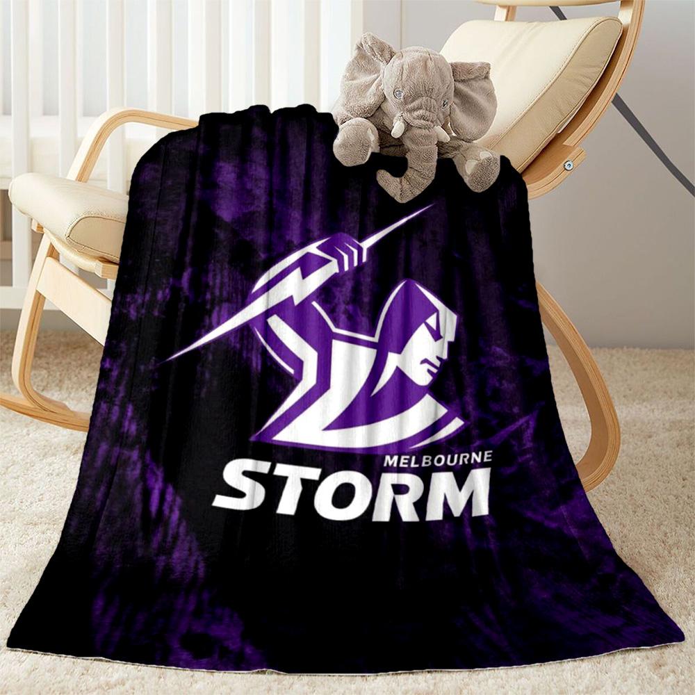 Melbourne Storm Team Logo blankets Suitable for sofas, travel, living rooms also a good gift for friends and family Suitable for all seasons.