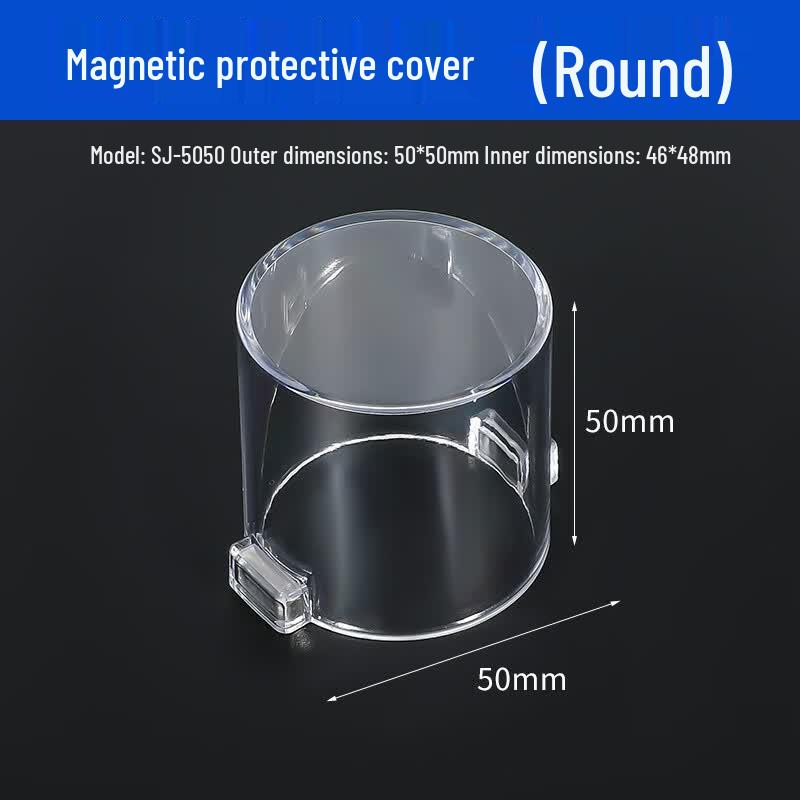 Magnetic Button Switch Transparent Round Protective Cover