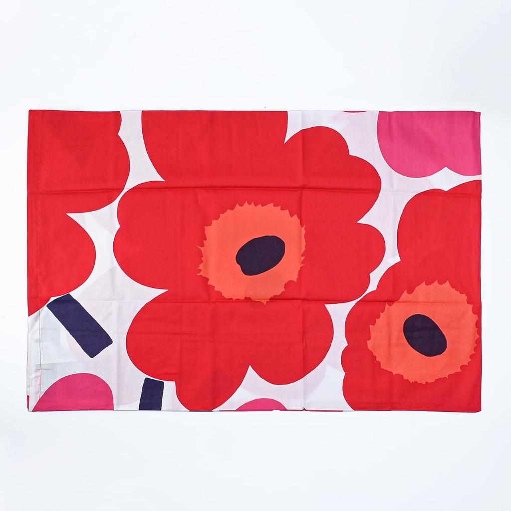 Marimekko Pillowcase 067714 001 (Pillowcase) UNIKKO/Red, Nordic Style [Parallel Import]