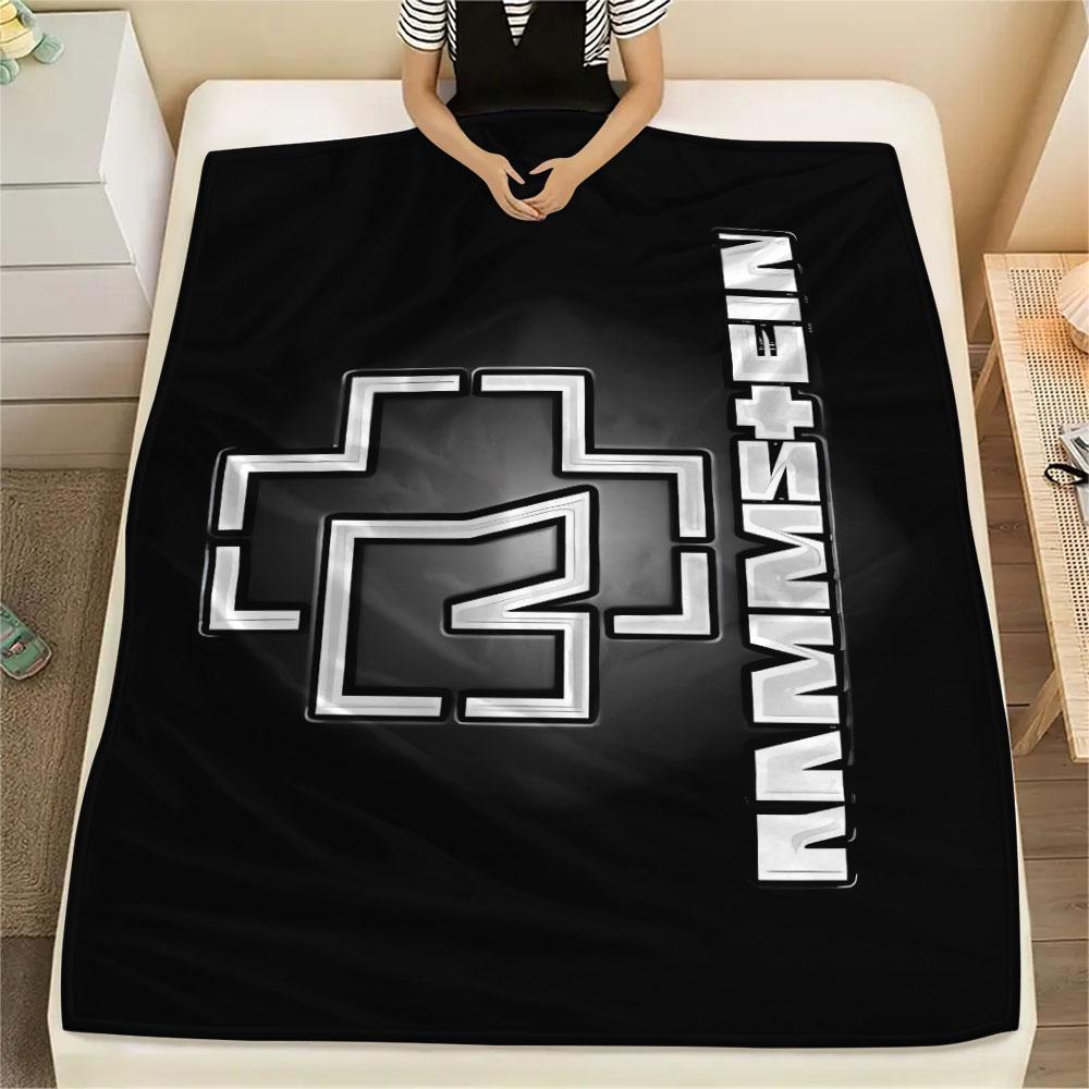 Rammstein Heavy metal band printing Flannel Blanket Bedroom Sofa Camping Warm blanket Gifts for family and friends-MJ006