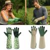 1 Pair Long Elbow Design Gardening Gloves Daisy Pattern Rose Pruning Gloves  Garden Work