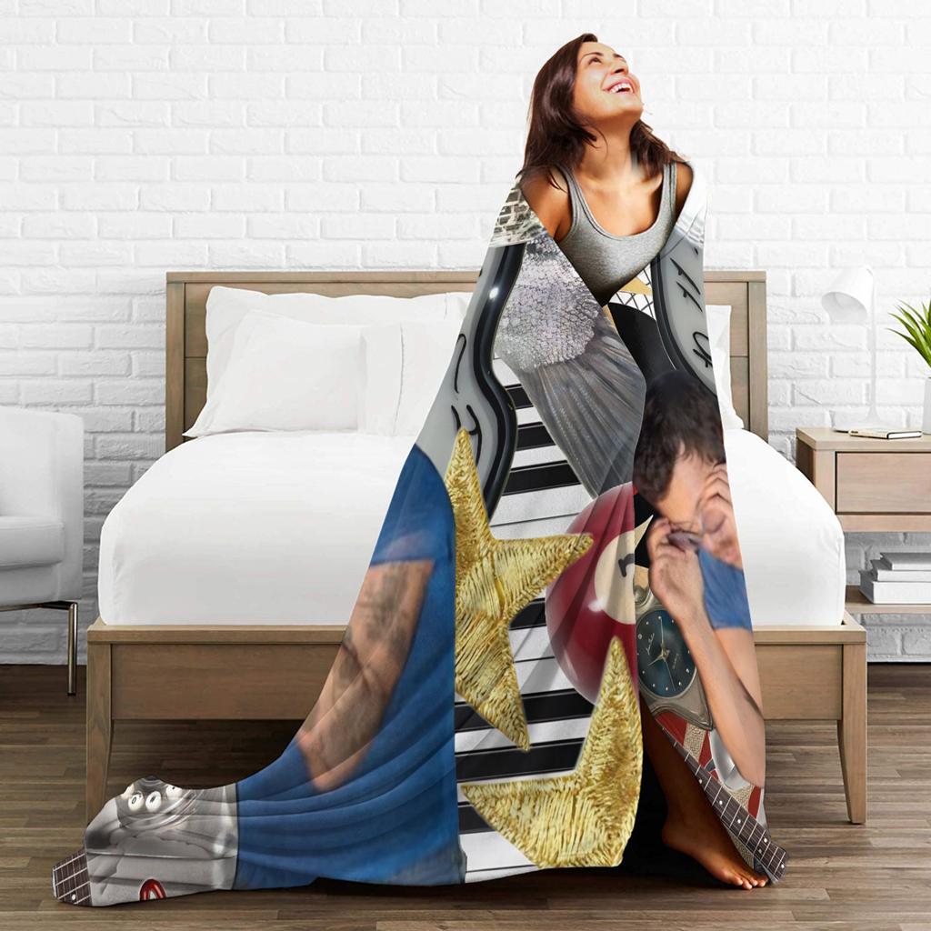Harryed Stylesed Kiss All the Time Disco Throw Blanket for Couch Fuzzy Soft Plush Blanket Multi-size Bedspreads for All Seasons