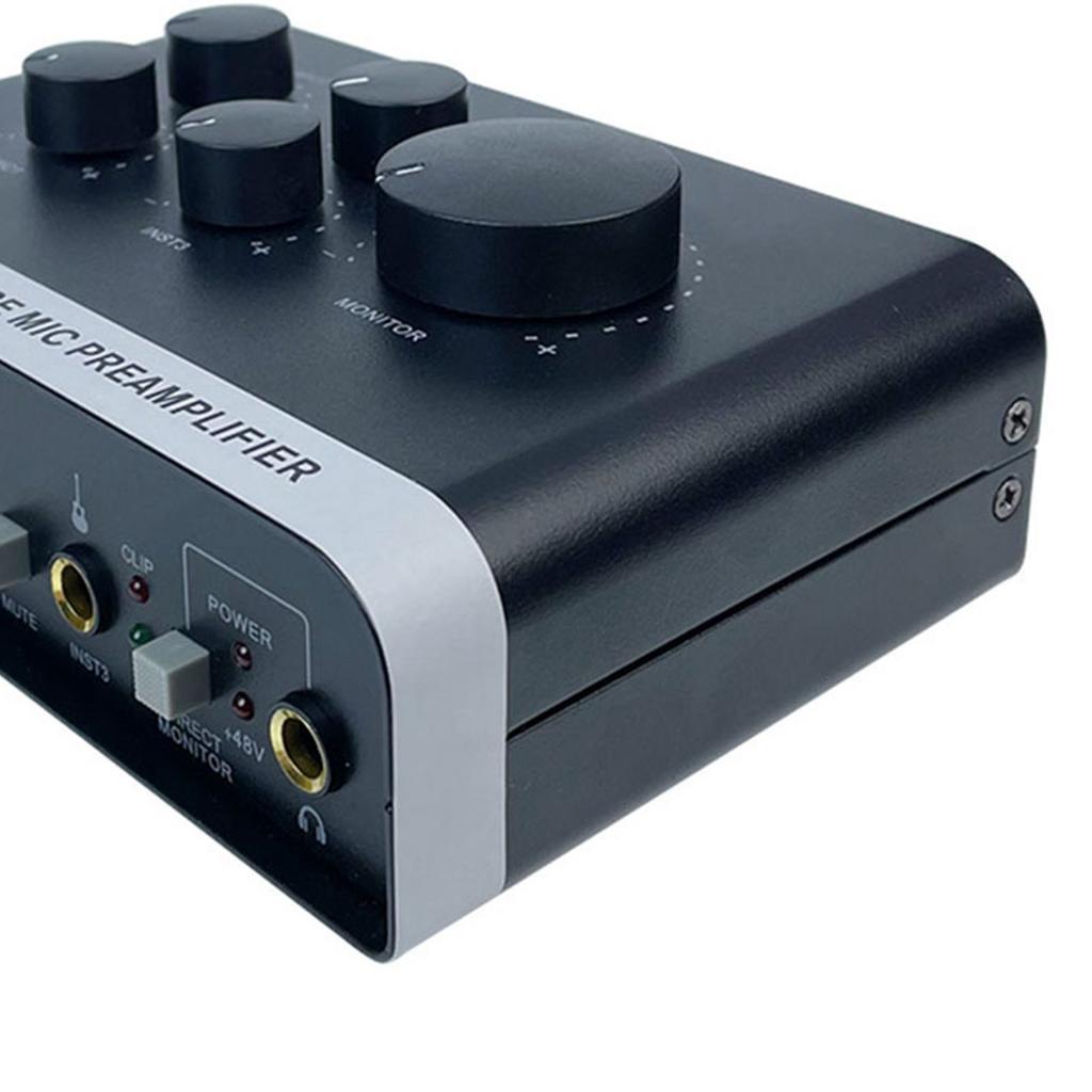 USB звуковой интерфейс 48 В фантомное питание профессиональный звуковой микшер микрофонный предусилитель с разъемом XLR 14 дюймов