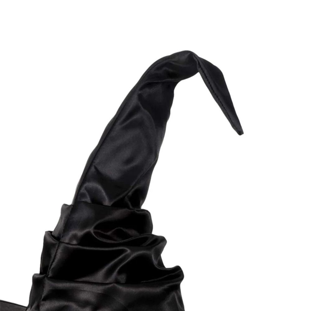 Props Night club Accessories Halloween Hats Witch Hats Sorcerer Caps Black Folds Wizard Cap