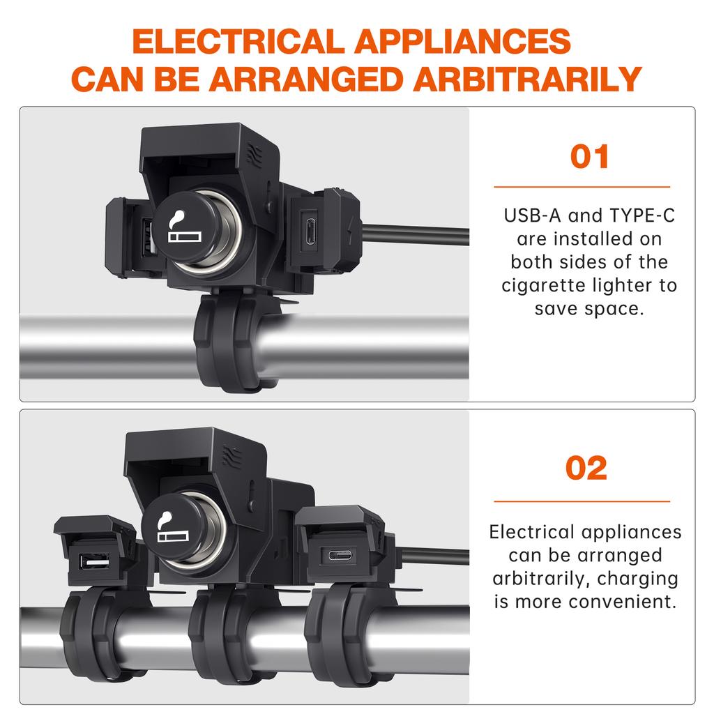PD QC3.0 USB зарядное устройство для мотоцикла Type C быстрое зарядное гнездо крепление на руль адаптер питания для велосипеда мото