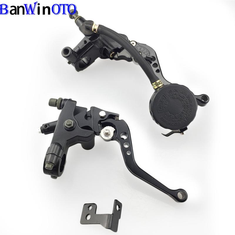 CNC Universal 22mm Motorcycle Front Brake Clutch Master Cylinder Reservoir Set For Honda Suzuki Kawasaki Yamaha