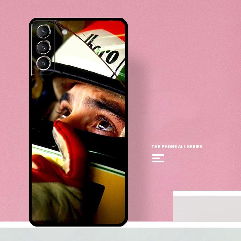 Racing Ayrton Senna Case For Samsung Galaxy S22 S23 Ultra S20 S21 FE Note 10 Plus S8 S9 S10 Note20 Ultra Cover