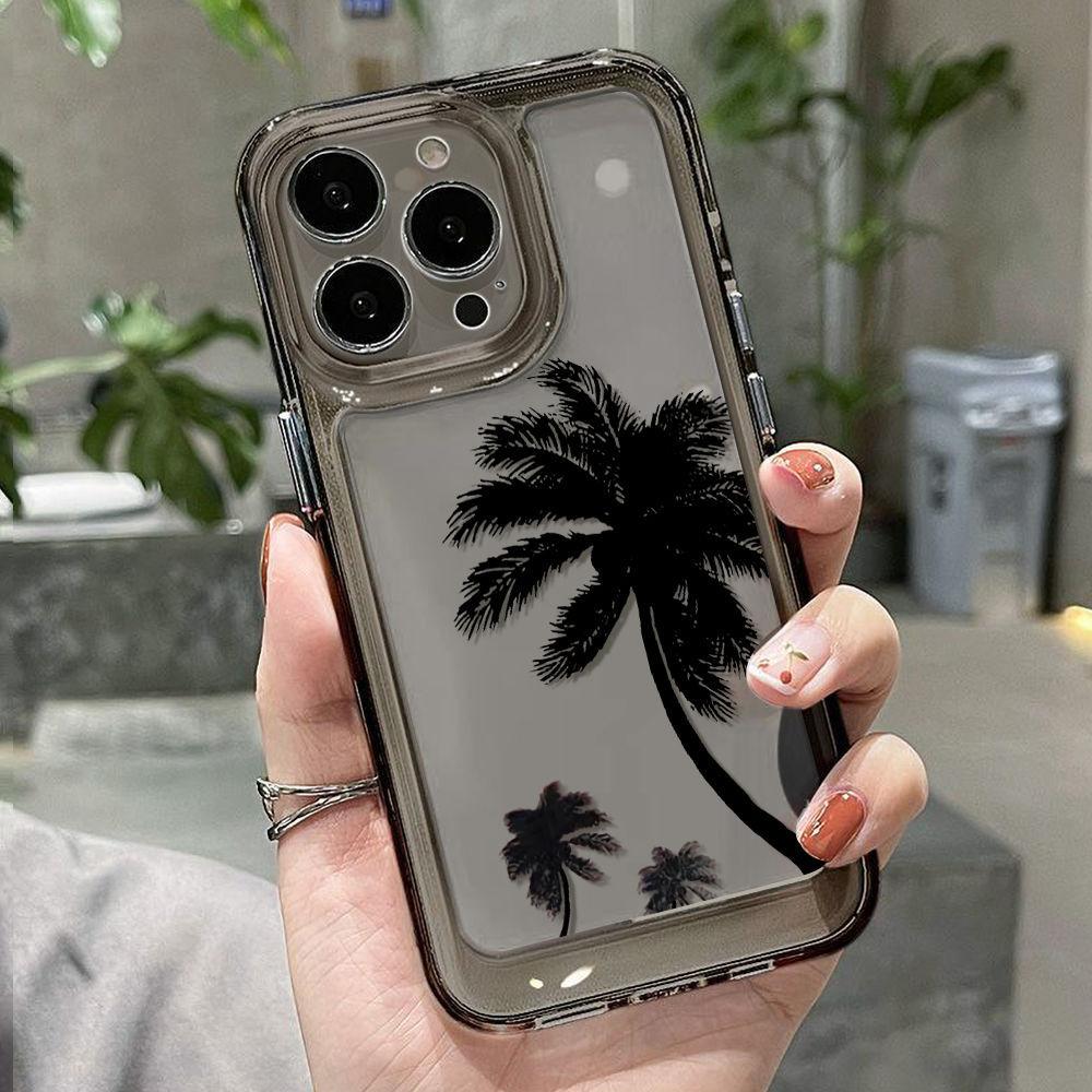 Простая пальма подходит для чехла для мобильного телефона iPhone17promax 16pro Apple 14 универсальный высококачественный 15 мягкий чехол