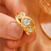 European and American New Diamond Twist Ring Couple's Ring Simple Fashion Ladies Jewelry Brilliant Exquisite Ladies Ring