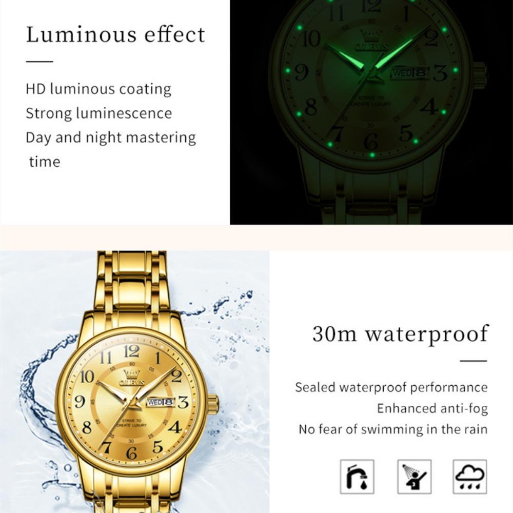 OLEVS Новые лучшие женские часы, модные трехмерные циферблаты, кварцевые часы Shuangli, водонепроницаемые женские часы, элитные часы