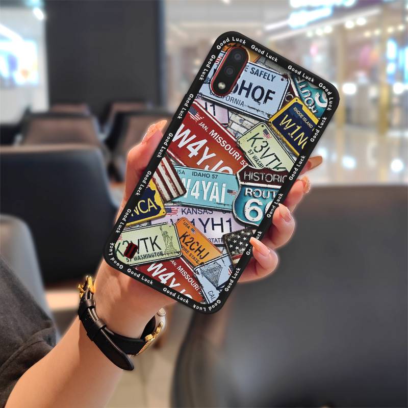 Мягкий чехол Мультяшный чехол для телефона Для Samsung Galaxy A01/SM-A015F/G Прочный Грязеотталкивающий Водонепроницаемый Милый Пылезащитный Силиконовый