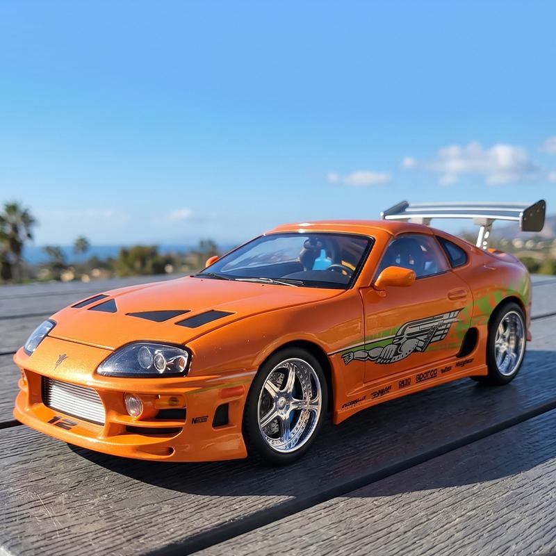 1:Масштаб 24 Supra Демон-Бык Король A80 Спортивный Автомобиль Литой Металлический Модель Автомобиля Украшения Кабриолет Мальчик Игрушка Автомобиль Подарок