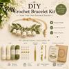 Handmade Accessory DIY Kit Crochet Bracelet Kit, Flower Craft Set with Beads, for Beginners Floral Making Beginners, Gift Stress Relief Arts