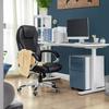 SONGMICS OBG22B - Swivel Office Chair, Study, Ergonomic, PU, with Wheels, Black, 76x66x32