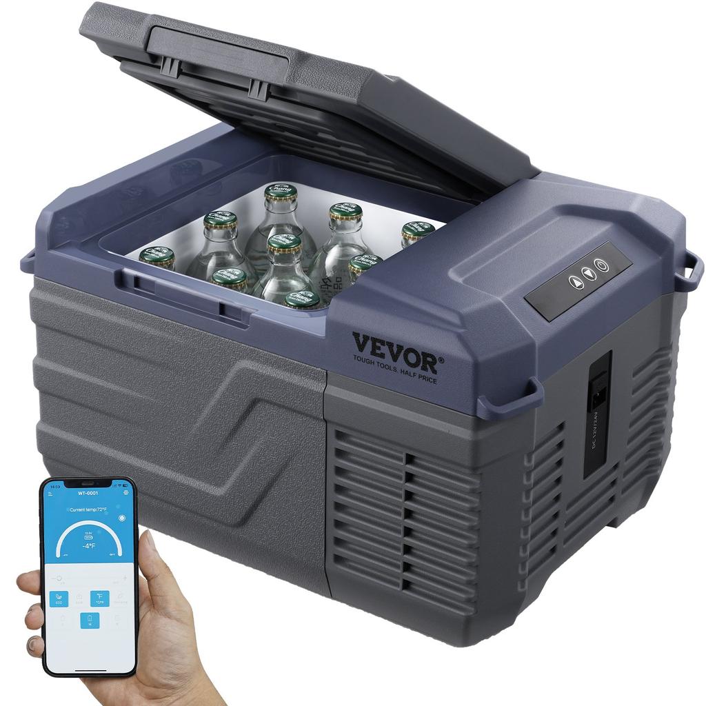 VEVOR Car Refrigerator, 12 Volt Car Refrigerator Fridge, 9 L Single Zone Portable Freezer, -4 degrees F-68 degrees F Adjustable Range