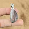 Memorial Day Deal Natural Botswana Agate Sterling Silver Wedding Vintage Pendant