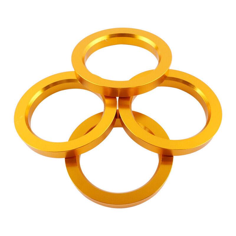 4PCS Aluminum Gold Flange Hub Centric Rings Hubrings Kit 73-56 73mm OD to 56mm ID Automobiles Wear Wheels Tires Parts