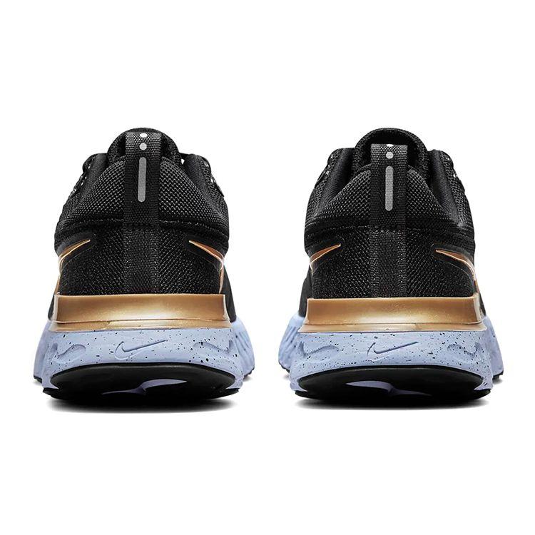 Nike React Infinity Run Flyknit 2 Женские кроссовки Black Metallic Gold Ghost Dark-Smoke-Grey CT2423-009