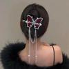 1 Pcs Rhinestone Tassel Grab Clip Minimalist Shiny And Elegant Hair Accessory Elegant Butterfly Pearl Design Accessory