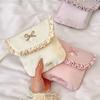 Bowknot Sanitary Napkin Storage Bag Cotton Cloth Bow Makeup Bag Creative Mini Cosmetic Bag  Women