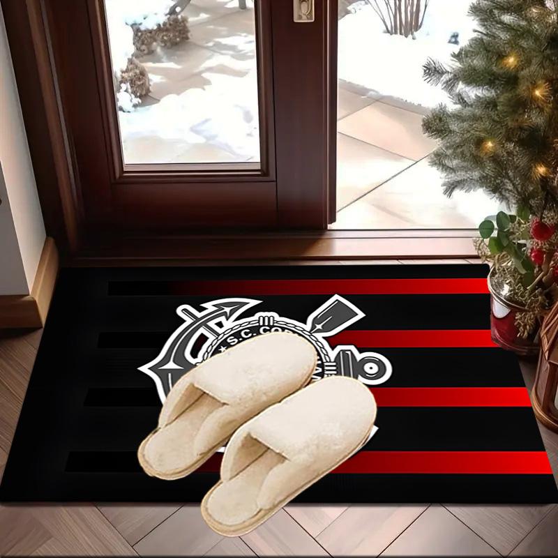 Sport Club Football Crest Printed Area Rug for Office, Chair Rug, Decorative Carpet Floor Mat, Large Size Fan gifts Christmas gifts
