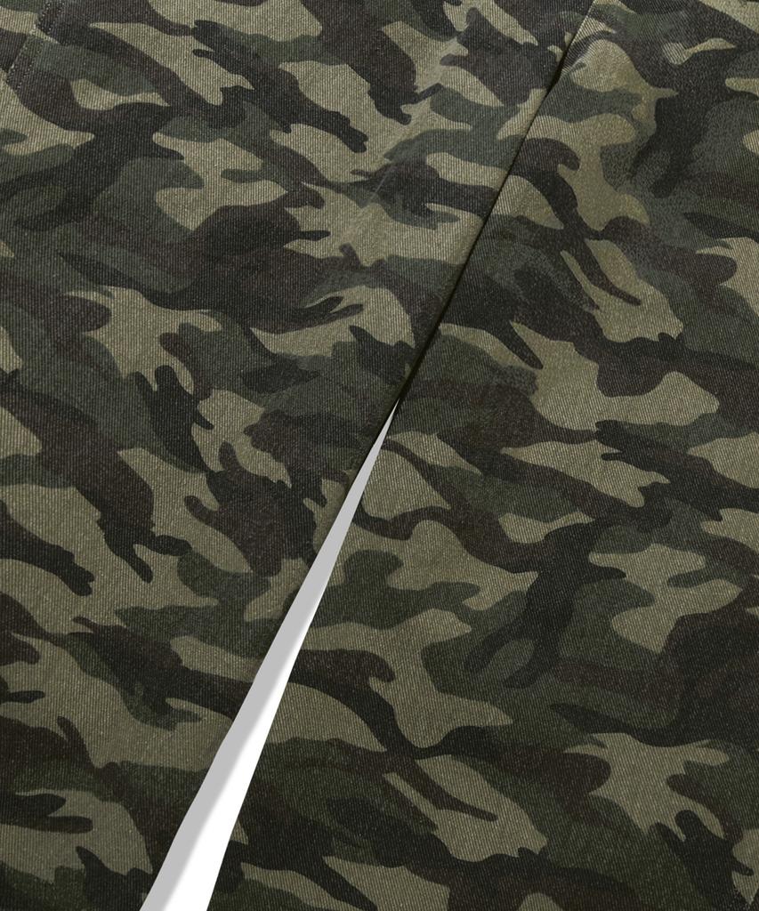 TRILLION Camo Wide Curved Cotton Pants_Deep Khaki