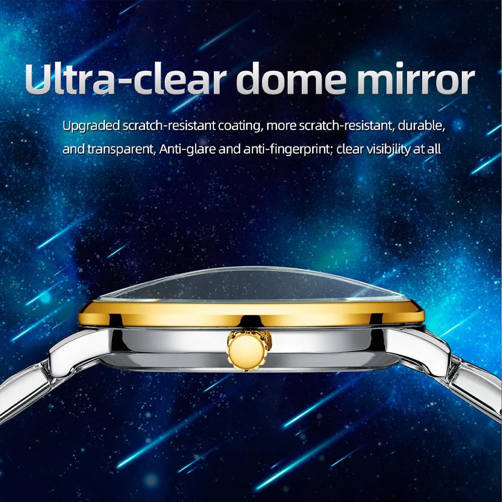 Chenxi Luxury Watch Men Golden Dragon Pattern Stainless Steel Fashion Quartz Wristwatches Curved Mirror Watches For Men Business