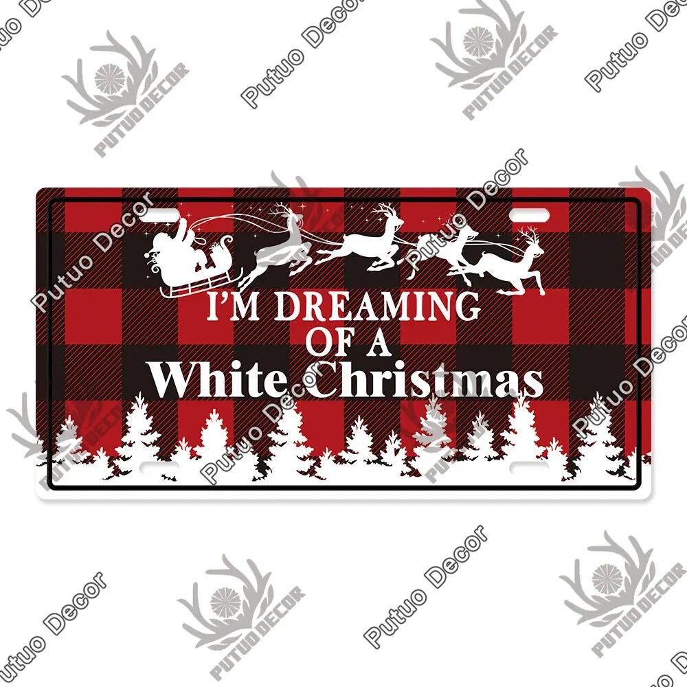 Putuo Декор с Рождеством номерной знак жестяная табличка металлический винтажный постер для домашнего бара новогодний подарок Navidad Настенный декор