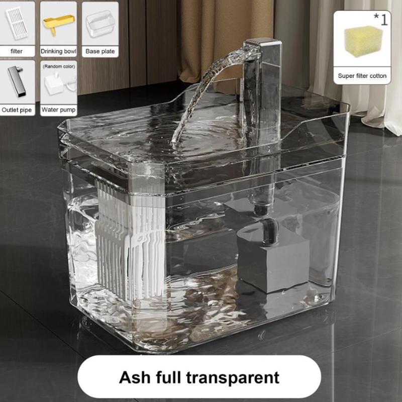 Automatic Pet Dog Cat Water Dispenser Fountain Pet Dog Cat Water Loop Mute Pump Smart Pet Bowl 1.5L