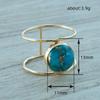 Ladies Ring, Exaggerated Round Imitation Large Turquoise Ring, Niche Design Jewelry.