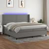 VidaXL Slat Bed Base with LED Mattress, Upholstered Bed with Headboard, Double Bed, Adult Bedroom Bed, Modern, 3138262
