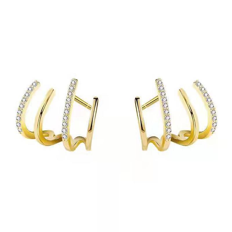 Серьги-клипсы для ушей с когтями, женские модные серьги с четырьмя зубцами