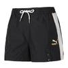 Color Block Breathable Training Shorts With Drawstring Women Shorts Black 629236-01