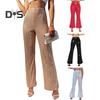 Women High Waist Sparkling Pants Wide Leg Flared Trousers Sequin Bling Party Slacks Glitter Night Out Pants Clubwear