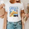 Футболка с сосиской в тесте Greggs, футболка, забавная футболка-мем, винтажная футболка на День отца, культовая футболка для выпускного Greggs