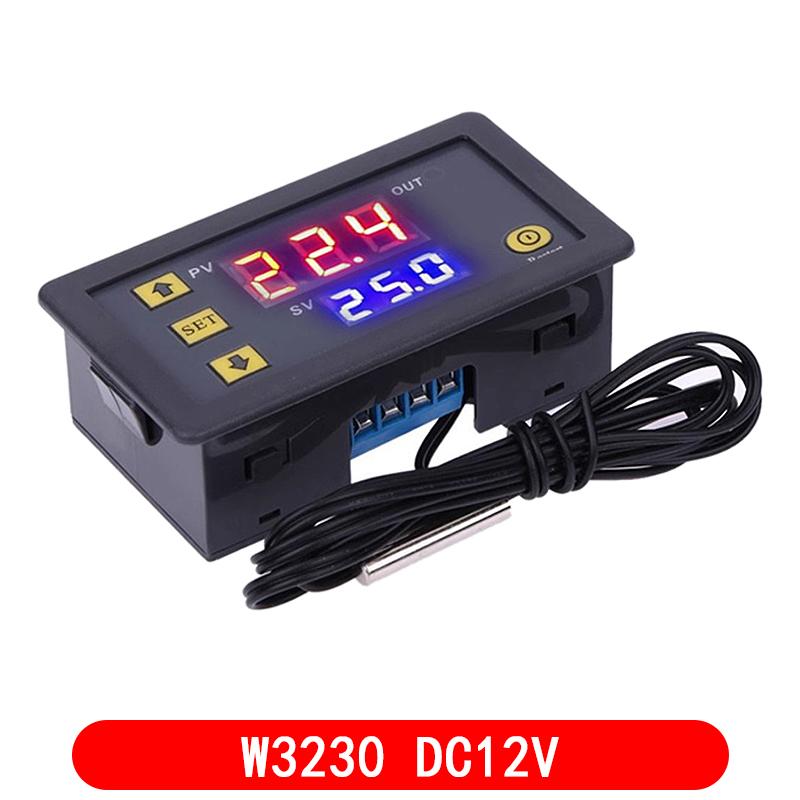 W3230 DC 12V 24V 110V 220V AC цифровой регулятор температуры светодиодный дисплей термостат с переключателем нагрева и охлаждения NTC датчик