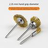 3Pcs Coppers Iron Rotating Brushes 2.35mm Arbor Size Multi Functional Design For Accuracy Grinding Tasks