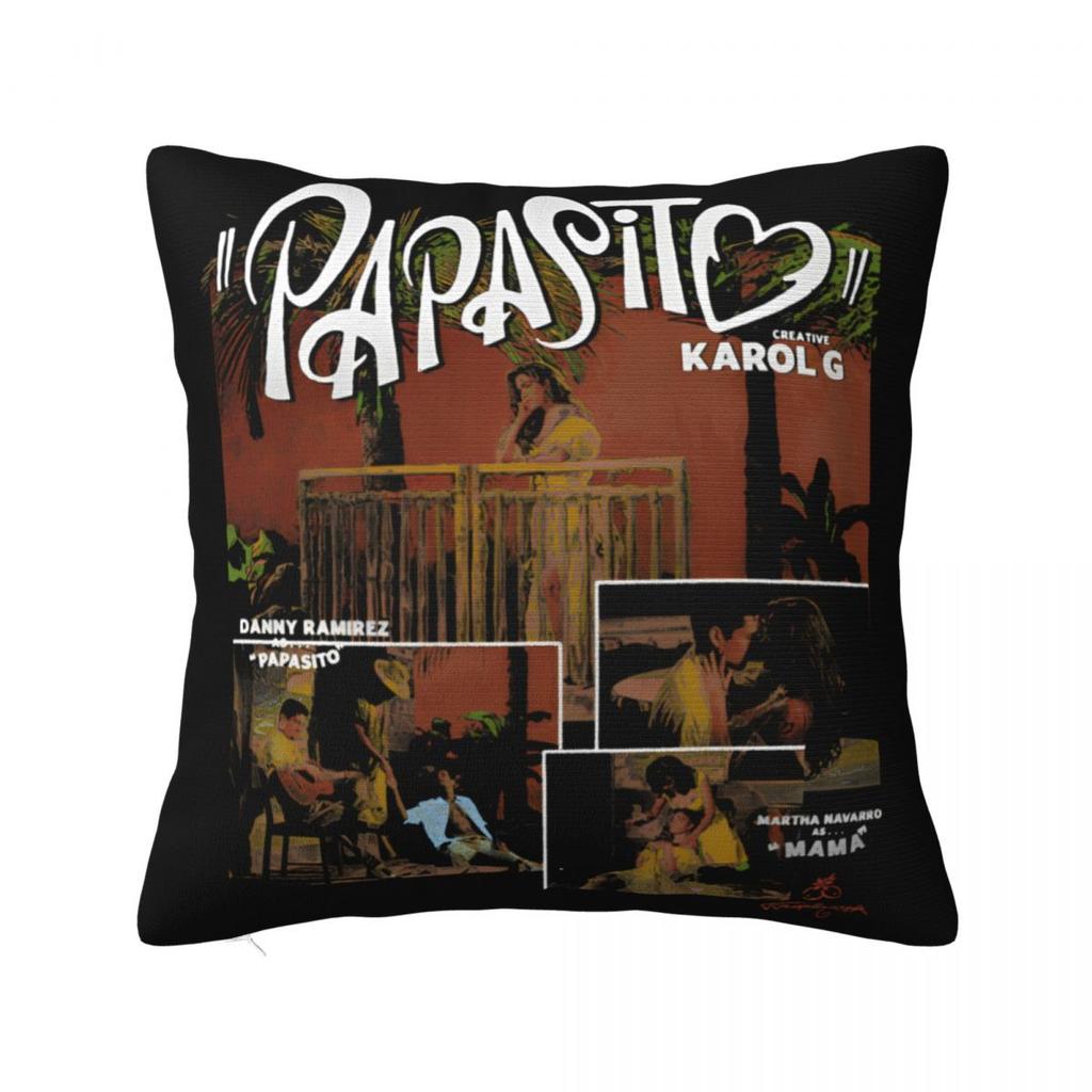 Karol G Tropicoqueta New Album Pillowcase Polyester Cushion Cover Decor Verano Rosa Throw Pillow Case Cover Home Square 40X40Cm