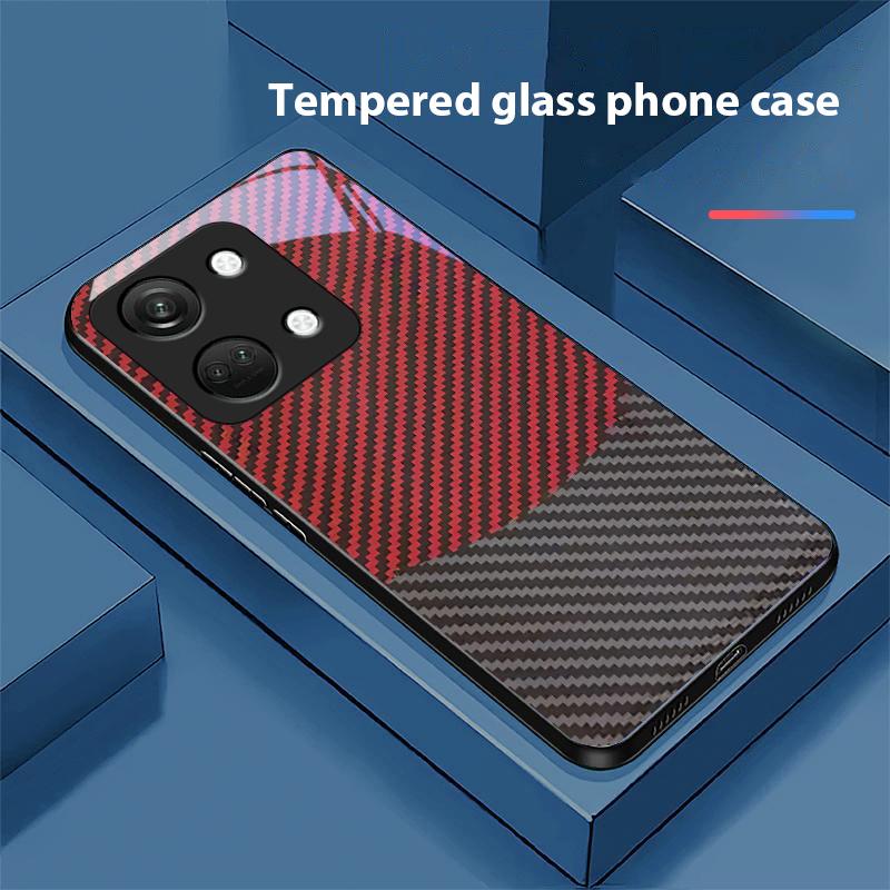 Двухцветные полосы для OnePlus Nord 3 5 6T 7 Pro 8 12 10T Reno8 Lite 5G 10R Nord N30 Жесткий чехол из закаленного стекла для телефона Черный