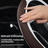 Car Steering Wheel Cover For Toyota Chr Corolla Hilux Rav4 Pu Leather Steering Protector Anti Scratch Non-slip Auto Accessories
