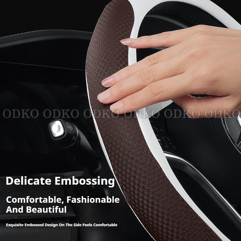 Car Steering Wheel Cover For Toyota Chr Corolla Hilux Rav4 Pu Leather Steering Protector Anti Scratch Non-slip Auto Accessories